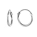 Sterling Silver Small Endless Hoop Earrings for Cartilage Nose and Lips 3/8 inch 8mm