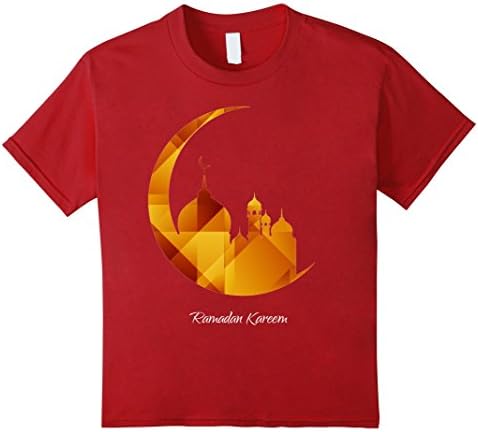 unisex-child Muslims Islamic Ramadan Mubarak T-Shirt 4 Cranberry