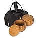 Yellow Mountain Imports Bamboo Go Bowls (Gosu) and Carrying Bag for Go Game Stones - 5.8 x 3.9-Inch