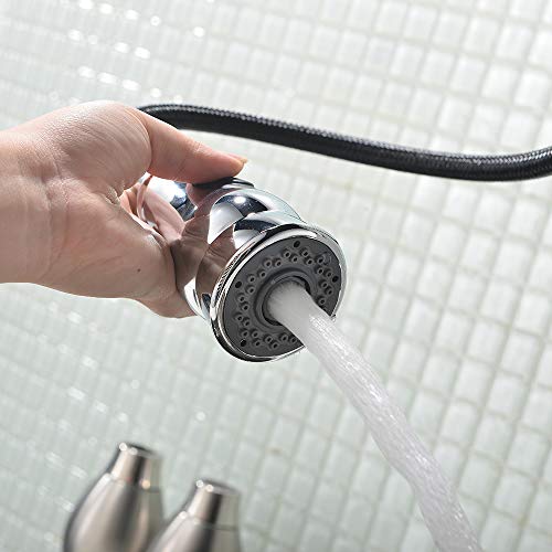 VCCUCINE Commercial High Arc Single Handle Stainless Steel Pull Down Sprayer Chrome Kitchen Sink Faucet, Pull Out Kitchen Faucets With Deck Plate - Thumbnail 5