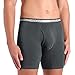 DAVID ARCHY Men's Underwear Premium Cotton Boxer Briefs Ultra Soft Pouch Undergarment with Fly in 4 Pack (L, Dark Gray)