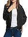 HOTOUCH Women Lightweight Biker Bomber Jacket Classic Quilted Short Outdoor Coat