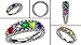 NANA Rope Mothers Ring 1 to 10 Simulated Birthstones in Sterling Silver or 10k White, Yellow or Rose Gold