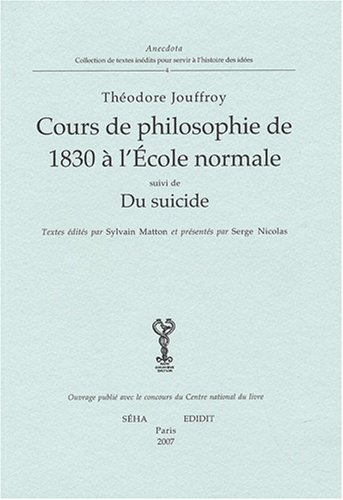 Cours de philosophie de 1830 à l'École normale