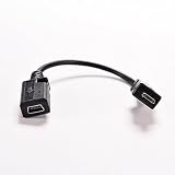 Micro USB male to Mini USB female Data Sync Charge Adapter