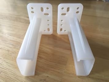 H H Epoxy White End Sockets Fixed Self Closing Euro Drawer Slides