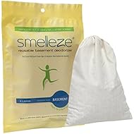 SMELLEZE Reusable Basement Odor Removal Deodorizer Pouch: Rids Musty Smell Without Fragrance in 150 Sq. Ft.