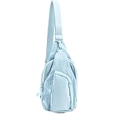 VAKAER Sling Bag for Women, Small Crossbody Bags with Adjustable Strap,Lightweight Casual Daypack Backpacks for Travel Hiking (Light Blue)