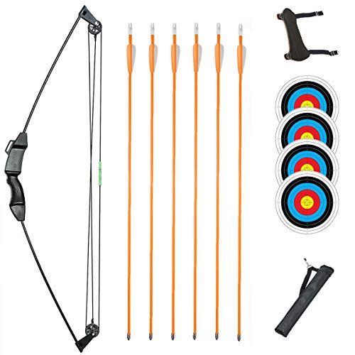 TOPARCHERY Junior Compound Bow Archery Bow and Arrow Set 8 Lb Archery