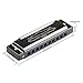 Amosic Diatonic Blues Harmonica Key of C 10 Holes 20 Tones for Beginners and Professional Players with a Black Case