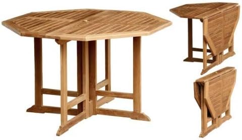 Amazon.de: Schmetterlingsklapptisch Savona Achteck wetterfest Teakholz