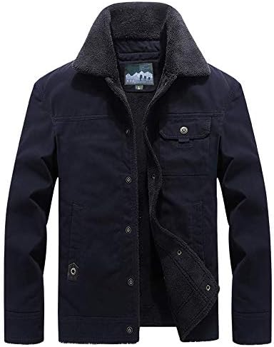 Fuwenni Mens Winter Cotton Sherpa 