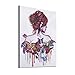Amersin DIY 5D Special Shaped Diamond Painting by Number Kits, Full Drill Rhinestone Embroidery Cross Stitch Pictures for Christmas Home Decor (Girl 2)