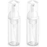 Zuihug 2oz Plastic Foam Pump Bottle, Empty Bottle Travel Foaming Dispenser for Hand Soap, Shampoo (2Pcs, 60ml)