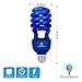 2 Pack BlueX CFL Blue Light Bulb 24W - 100-Watt Equivalent - E26 Spiral Replacement Bulbs - Blue Bulbs Decorative Illumination - for Indoor or Outdoor - DJ, Colored Bulbs CFL, Party, Halloween Bulbs