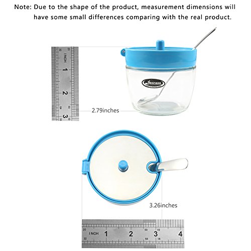 Small Sugar Bowl, Newness Clear Glass, Stainless Steel and Plastic