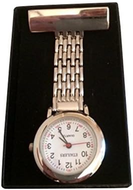 Personalised Premium Quartz Silver Nurse's Fob Watch in a Gift Box FREE ENGRAVING