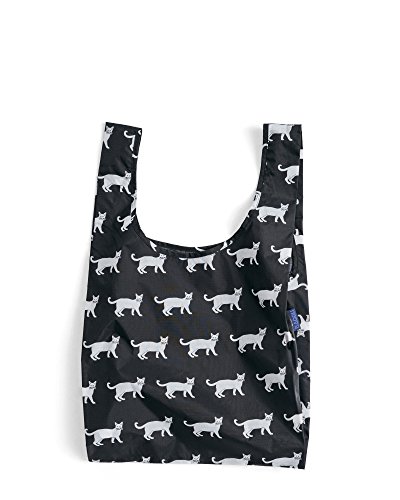 BAGGU Standard Reusable Shopping Bag (One Size, Black Cat)