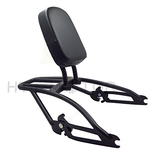 XKMT-Black Sissy Bar Backrest Two-Up Luggage Rack Compatible With Harley Street XG500 XG750 15-17 [B07B4S9M39] - Thumbnail 6