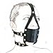 NewMaxer Black Harness Leather Mask with Ball Gag Mouth Gag Slave BDSM Fetish Head Harness Bondage