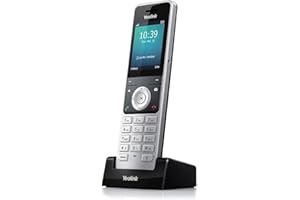 Yealink W56H Cordless DECT IP Phone, Base Station Not Included, 2.4-Inch Color Display. 10/100 Ethernet, 802.3af PoE, Power Adapter Included