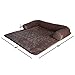 Furniture Protector Pet Cover for Dogs and Cats with Shredded Memory Foam filled 3-Sided Bolster Soft Plush Fabric by PETMAKER Â- 35Â” x 35Â” Brownthumb 1