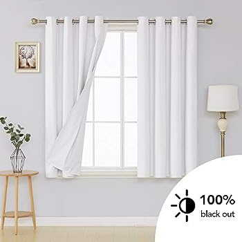 Amazon.com: Deconovo Pure White Blackout Curtains Grommet Top Thermal