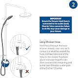 Triton T80 Easi-Fit Plus DuElec Electric Shower 10.5kW White Rainfall Hose view 11