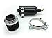HotRod99 Universal 0.75L Aluminum Two AN12 Ports Oil Catch Can with Drain Valve Tap Oil Catch Tank With Breather Filter Reservoir Tank Anodized Black