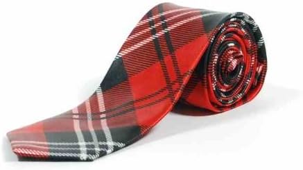 Red Tartan Skinny Tie Scottish School Girl Fancy Dress (OneStopClothingCo) by OneStopClothingCo