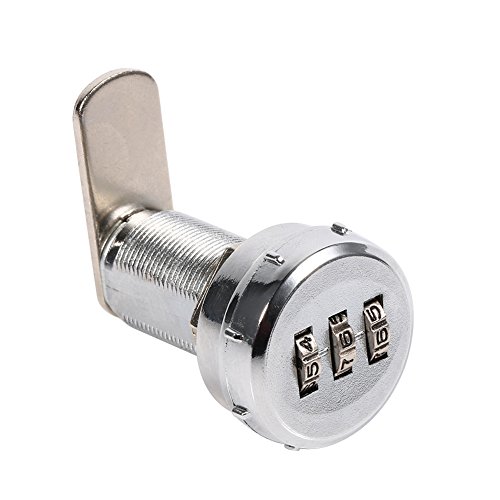 Zinc Alloy 3 Digit Code Combination Camlock Cabinet Drawer Password Code Lock for 17-23mm Wooden Wardrobe