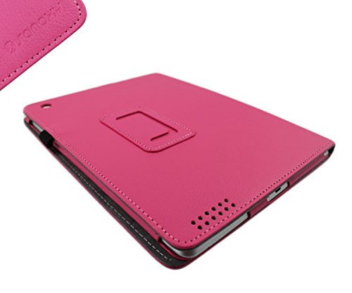 SANOXY Slim Smart Wake & Sleep Folder PU Leather Stand Case for iPad 2/3/4 (Folio HOT Pink)
