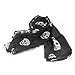 NYKKOLA Girls Skulls Printed Black Long Soft Scarf Shawl, White