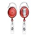 Retractable Badge Holder Carabiner Reel Clip On ID Card Holder Translucent, Pack of 5- Assorted Colors