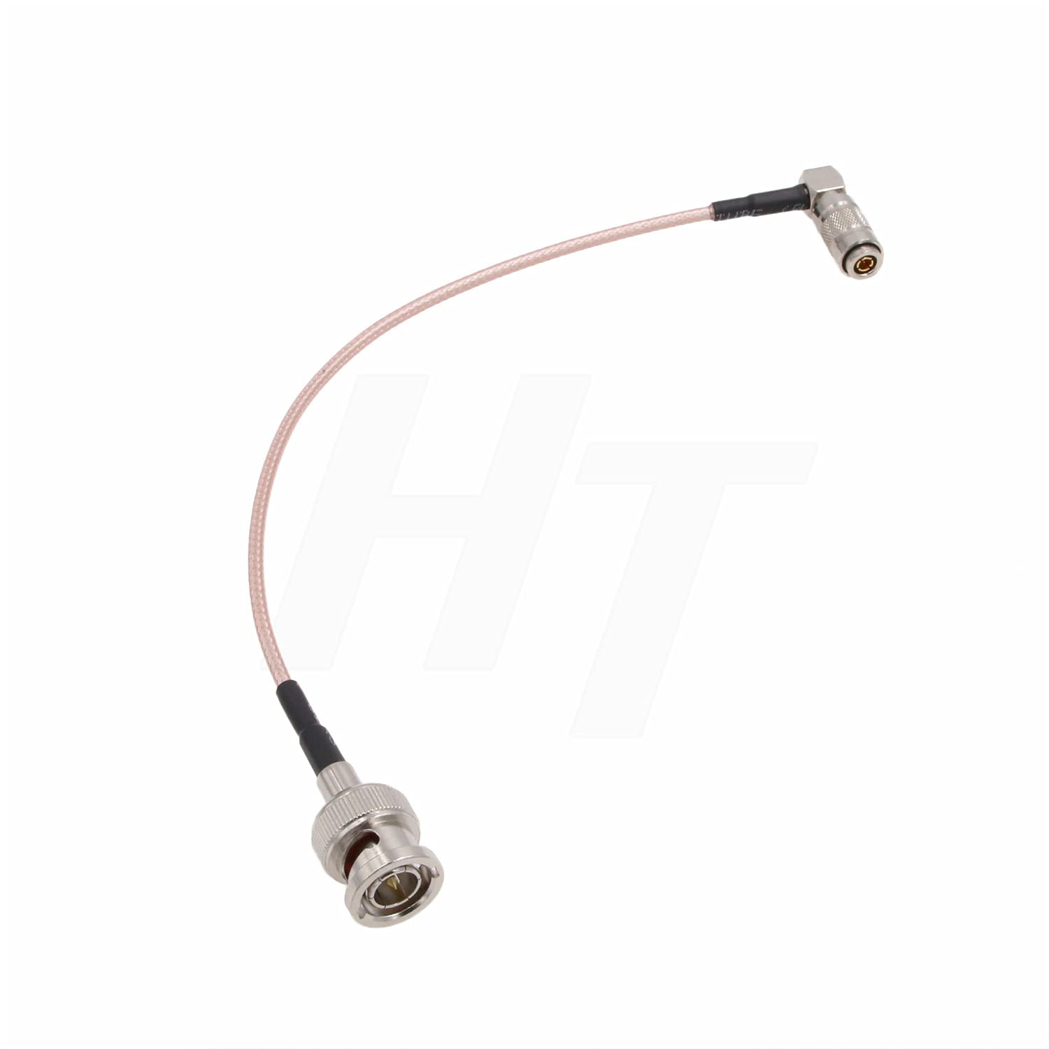 HangTon DIN 1.0/2.3 to BNC 3G SDI Cable for Blackmagic Camera Video Assist Monitor Hyperdeck Shuttle 75 ohm (15cm, Right Angle DIN 1.0/2.3 to Male BNC RG179)
