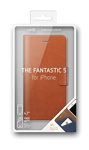iPhone 6 & 6S case LABC The Fantastic 5 Folio Case For iPhone 6 & 6S (4.7)- PU Leather Wallet Case [Fantastic 5 Folio] Premium Leather Case - Perfect Fit Soft PU Leather (LABC-410-OR)