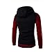 Mens Shirt,Haoricu Autumn Winter Men Teens Slim Fit Hoodie Sweatshirt Winter Long Sleeve Coat Jacket (Red, Medium)