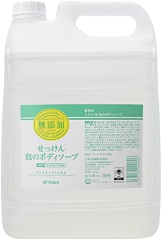 Miyoshi Soap, Additive-Free Soap, Foam Body Soap, Refill, 1.3 gal (5 L)