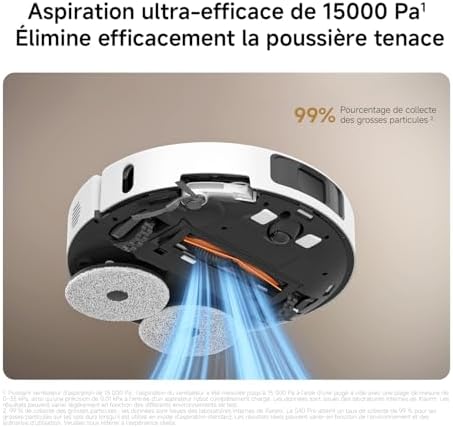 S40 Pro Aspirateur Robot, 15000Pa, Deux Bras Extensibles — photo 3 sur 8