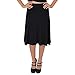Stretch is Comfort Women's Knee Length Flowy Skirt Black X-Large