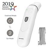 【Upgraded】Caroune Forehead and Ear Thermometer, Medical Digital Infrared Temporal Thermometer for Fever, Instant Accurate Reading for Baby Kids and Adults