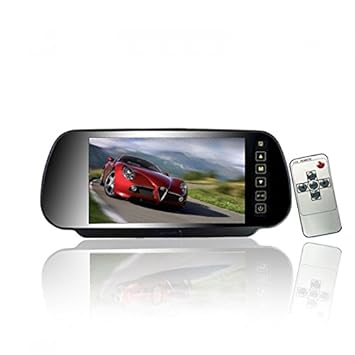 Cocar 7 Zoll Auto PKW Rückspiegel Display Monitor LCD TFT Einparkhilfe Bildschirm 800x480 für Rückfahrsystem Rückfahrkamera F