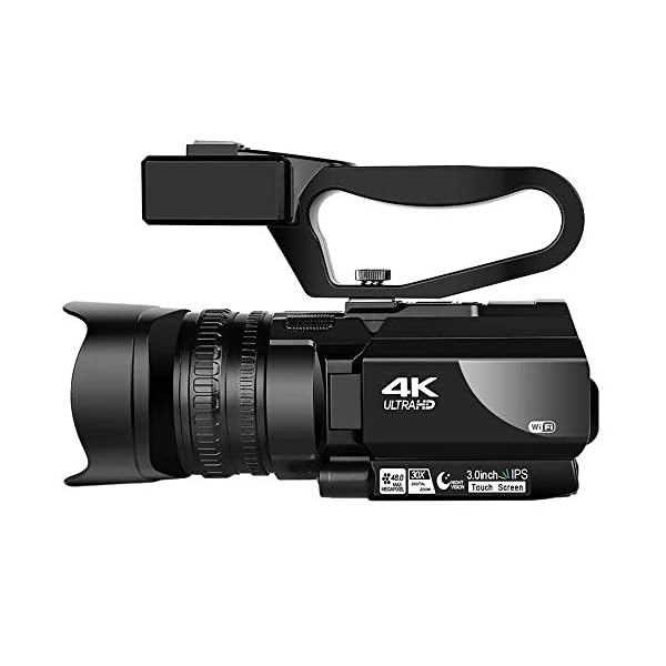 BSLBBZY 4K-Videokamera, Camcorder, digital, Vlogging, Camcorder, 7,6 cm (3 Zoll), Touchscreen, Nachtsicht, WiFi-Kamera… – Bild 4