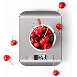 Homever Food Scale, 0.05oz/1g Accurate Kitchen Scale with Multifunction, Stainless Steel Digital Kitchen Scales for Baking and Cooking, Silver