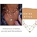 Edary Layered Necklaces Gold Choker with Evil Eye Rhinestone and Star Jewelry for Women and Girls