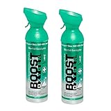 Boost Oxygen Natural 10 Liter Pure Oxygen Canister, Menthol Eucalyptus (2 Pack)