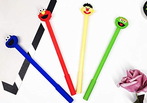 R H lifestyle Fancy Gel Pens Pack of 12 Pcs for Birthday Party Return Gifts for Kids Multi color (Sesame Pattern 4)