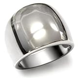 Stainless Steel Wide Polished Band Ring