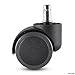 Rolland Office Chair Caster Wheel for Hardwood Floor - Stem Diameter: 11mm, Stem Length: 22mm - 5 Unit/Pack