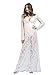 Yomoko Women Sexy Deep V-Neck Lace Maternity Photography Maxi Dress White